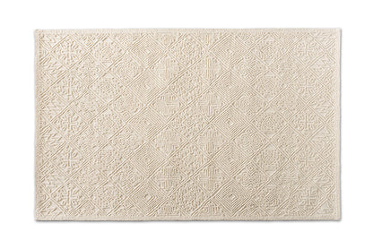 Baxton Studio Meltem Modern and Contemporary Ivory Handwoven Wool Area Rug