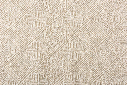 Baxton Studio Meltem Modern and Contemporary Ivory Handwoven Wool Area Rug