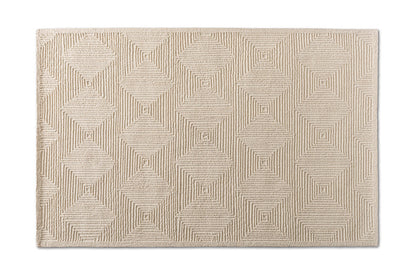 Baxton Studio Sovanna Modern and Contemporary Ivory Hand-Tufted Wool Area Rug