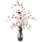 Dendrobium w/Vase Silk Flower Arrangement