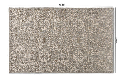 Baxton Studio Borneo Modern and Contemporary Grey Hand-Tufted Wool Area Rug