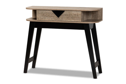 Baxton Studio Wales Modern and Contemporary Light Brown Finished Wood 1-Drawer Console Table