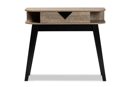 Baxton Studio Wales Modern and Contemporary Light Brown Finished Wood 1-Drawer Console Table