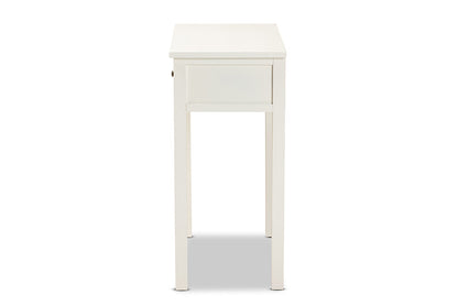 Baxton Studio Lambert Classic and Traditional White Finished Wood 2-Drawer Console Table
