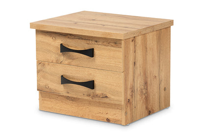 Baxton Studio Colburn Modern and Contemporary Oak Brown Finished Wood 2-Drawer Nightstand