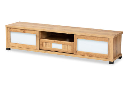 Baxton Studio Gerhardine Modern and Contemporary Oak Brown Finished Wood 1-Drawer TV Stand
