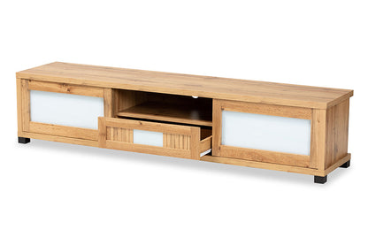 Baxton Studio Gerhardine Modern and Contemporary Oak Brown Finished Wood 1-Drawer TV Stand