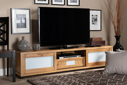 Baxton Studio Gerhardine Modern and Contemporary Oak Brown Finished Wood 1-Drawer TV Stand