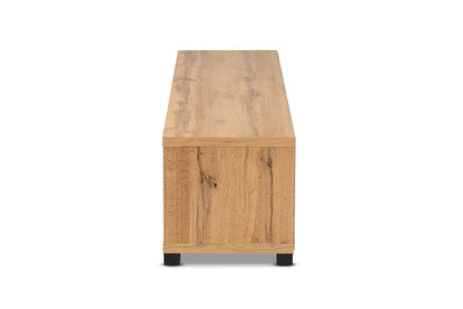 Baxton Studio Beasley Modern and Contemporary Oak Brown Finished Wood 1-Drawer TV Stand