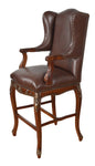 The Deluxe Leather Swivel Bar Stool