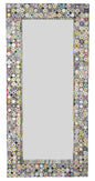 Quilled Large Leaner Coil Art Mirror 36x79