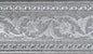 Grey with Silver Chair Rail 94 Inch