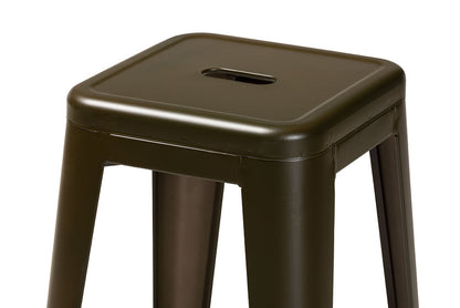 Baxton Studio Horton Modern and Contemporary Industrial Gunmetal Finished Metal 4-Piece Stackable Bar Stool Set