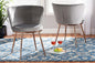 Baxton Studio Farah Modern Luxe and Glam Grey Velvet Fabric Upholstered and Rose Gold Finished Metal 2-Piece Dining Chair Set