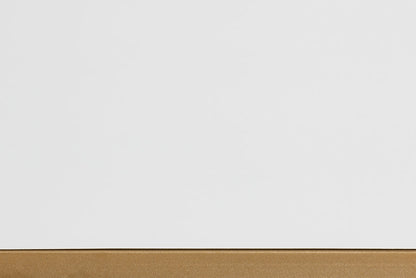 Baxton Studio Beagan Modern and Contemporary White Finished Wood and Gold Metal 2-Drawer Console Table
