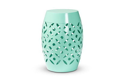Baxton Studio Hallie Modern and Contemporary Aqua Finished Metal Outdoor Side Table