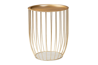 Baxton Studio Mabon Modern and Contemporary Gold Finished Metal End Table