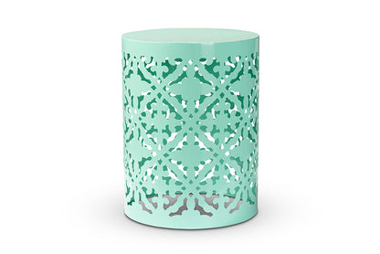 Baxton Studio Jamila Modern and Contemporary Aqua Finished metal Outdoor Side Table
