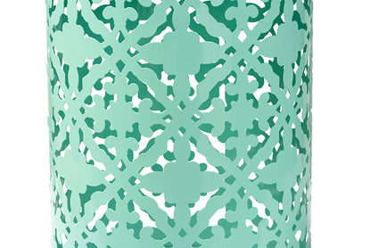 Baxton Studio Jamila Modern and Contemporary Aqua Finished metal Outdoor Side Table