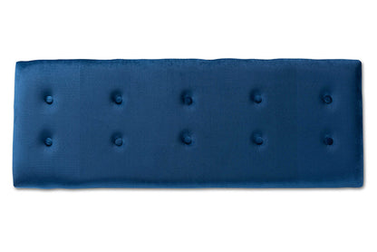 Baxton Studio Caine Modern and Contemporary Navy Blue Velvet Fabric Upholstered and Dark Brown Finished Wood Storage Bench