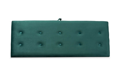 Baxton Studio Caine Modern and Contemporary Green Velvet Fabric Upholstered and Dark Brown Finished Wood Storage Bench