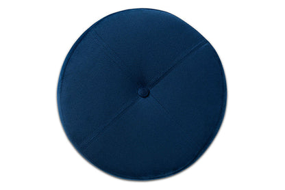 Baxton Studio Malina Contemporary Glam and Luxe Navy Blue Velvet Fabric Upholstered and Gold Finished Metal Storage Ottoman
