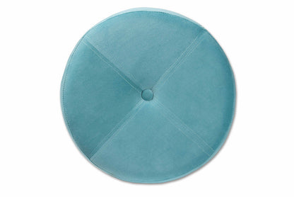 Baxton Studio Malina Contemporary Glam and Luxe Sky Blue Velvet Fabric Upholstered and Gold Finished Metal Storage Ottoman