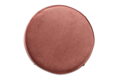 Baxton Studio Thurman Contemporary Glam and Luxe Pink Velvet Fabric Upholstered and Gold Finished Metal Ottoman