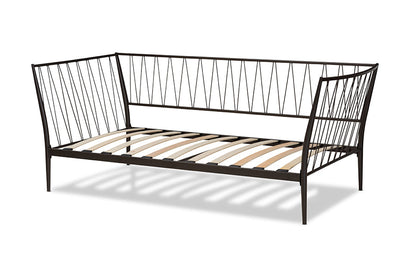 Baxton Studio Lysa Modern and Contemporary Black Finished Metal Twin Size Daybed