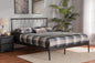Baxton Studio Samir Modern Industrial Black Finished Metal Full Size Platform Bed