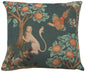 Lion and Pheasant Forest Blue French Cushion