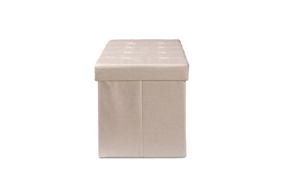 Baxton Studio Haide Modern and Contemporary Beige Fabric Upholstered Storage Ottoman