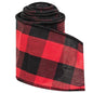 Wired Red & Black Buffalo Check Ribbon 3" x 3 Yards (Pack of 2)