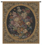 Floral Composition in Vase Dark Green Italian Tapestry