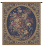 Floral Composition in Vase Dark Blue Italian Tapestry