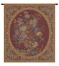 Floral Composition in Vase Burgundy Italian Tapestry