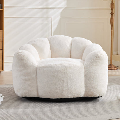 Lotus Bean Bag Sofa Chair | No-Assembly Memory Foam Lounger with Pull Ring & Anti-Fouling Fabric — 6 Colors