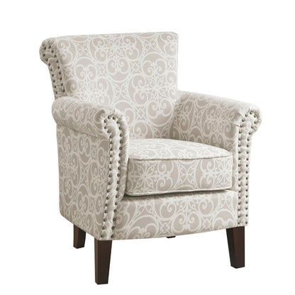 Tight Back Club Chair | Nailhead Trim, Solid Wood Legs, 300 lb Capacity