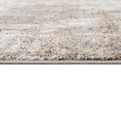 6×9 Cozy Shag Abstract Area Rug | Super Soft High-Pile Polypropylene Rug with Non-Slip Backing — Grey & Cream Modern Design
