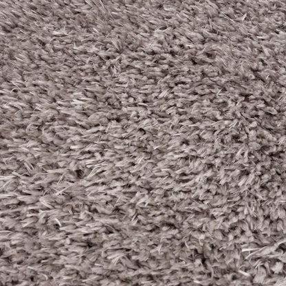 5×7 Super Soft Shag Area Rug | High-Pile Polyester Rug with Non-Slip Latex Backing — Solid Grey, Modern Living Room & Bedroom Decor