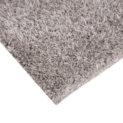 5×7 Super Soft Shag Area Rug | High-Pile Polyester Rug with Non-Slip Latex Backing — Solid Grey, Modern Living Room & Bedroom Decor