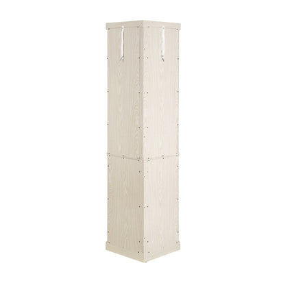 Lighted Corner Curio Cabinet Tall Display Case with Mirrored Back Glass Doors Adjustable Shelves White