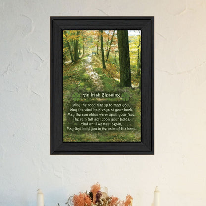 "Irish Blessing" Framed Wall Art | Inspirational Quote Print, Black Frame