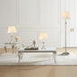 3-Piece Lamp Set – Brushed Nickel & Beige Faux Silk Empire Shades | Floor Lamp + 2 Table Lamps