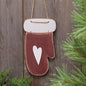 Distressed Wooden Mitten Ornament  (Pack of 4)