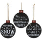 The Joy Of Christmas Ornament 3 asstd. (Pack of 4)