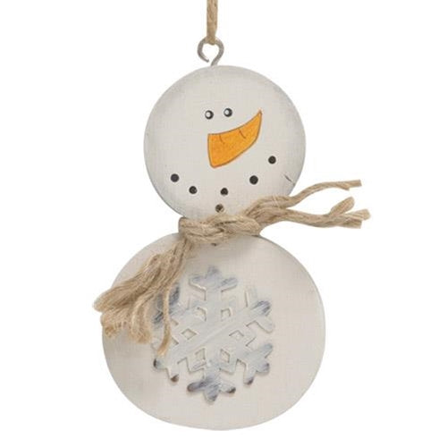 Buffalo Check Snowman Ornament 3 asstd.  (Pack of 4)