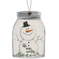 Happy Snowman Mason Jar Ornament 3 Asstd.  (Pack of 4)