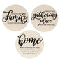 Home Sayings Round Sign 11.75" 3 Asstd. (Pack of 2)