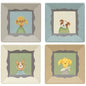 Pup Portrait Square Plate 4 Asstd. (Pack of 4)